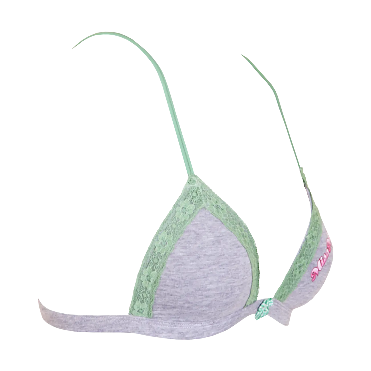 Grey Marl Green Bra - Image 2